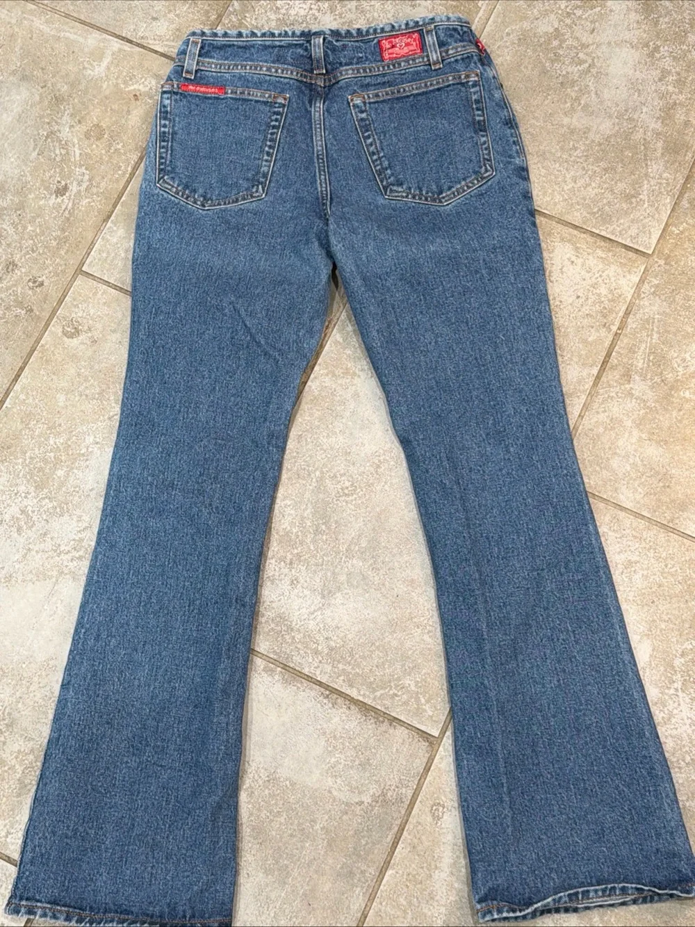 No Excuses Sexy Jeans Wear Bootcut Button Up Size 7/8 Cotton Jeans